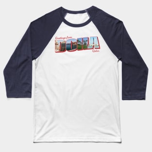 Greetings from Doha in Qatar Vintage style retro souvenir Baseball T-Shirt